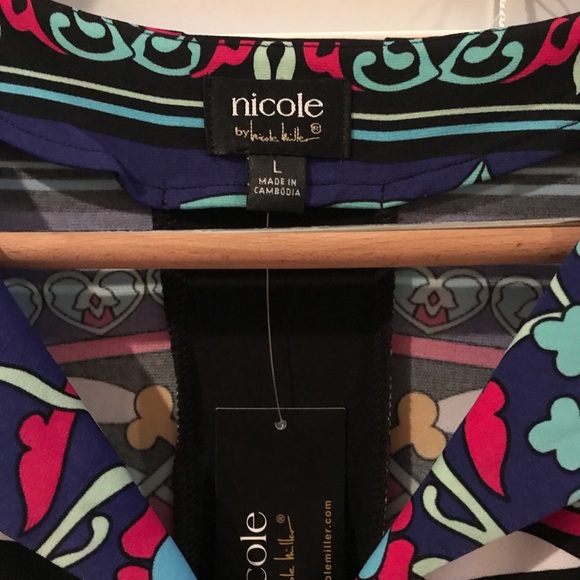 NWT Nicole by Nicole Miller black trim dress - Picture 3 of 6